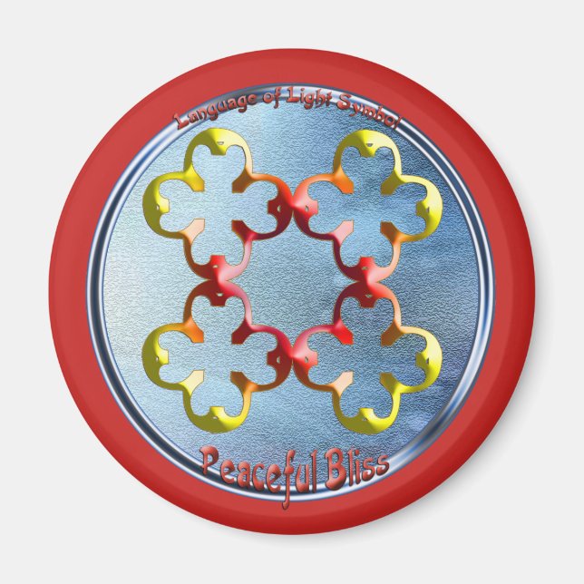 Doodling on the symbol of Peaceful Bliss Magnet (Front)