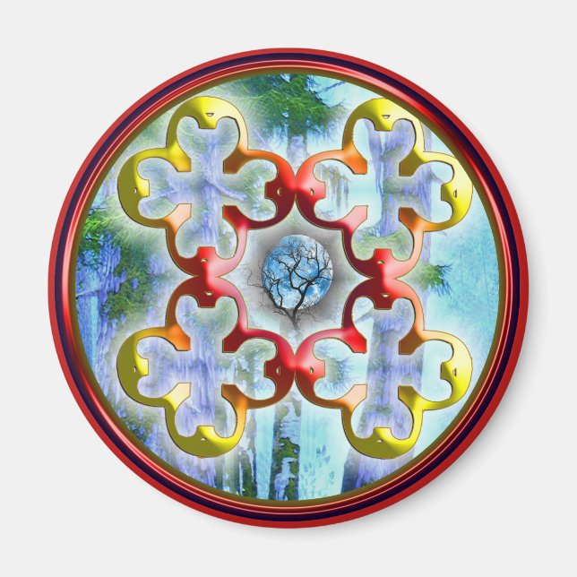 Doodling on the symbol of Peaceful Bliss Magnet (Front)