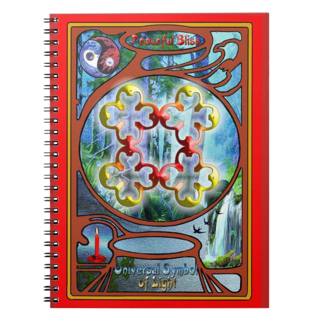 Doodling on the symbol of Peaceful Bliss Notebook (Front)
