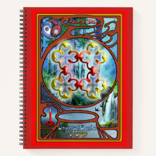Doodling on the symbol of Peaceful Bliss Notebook