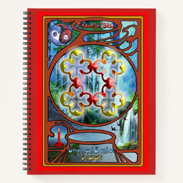 Doodling on the symbol of Peaceful Bliss Notebook (Front)