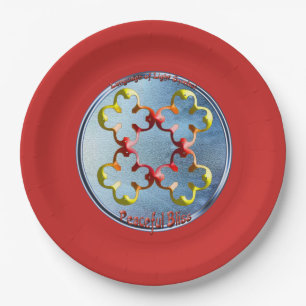 Doodling on the symbol of Peaceful Bliss Paper Plate