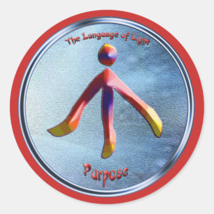 Doodling on the symbol of Purpose Classic Round Sticker