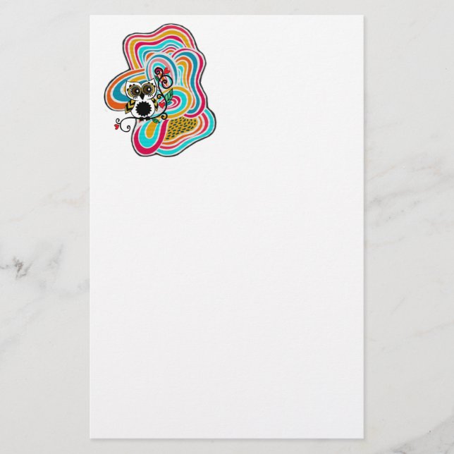 Doodling pattern party stationery (Front)