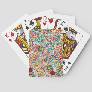 Doodling pattern playing cards