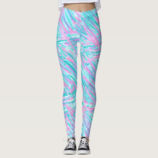 Doodly Neon Nostalgic Leggings (Front)