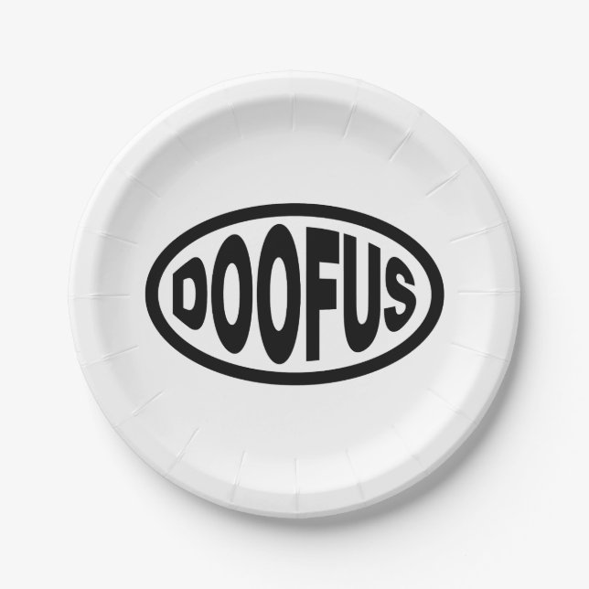 DOOFUS PAPER PLATE (Front)