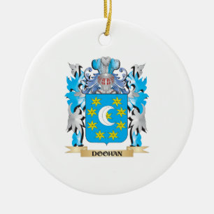 Doohan Coat of Arms - Family Crest Ceramic Tree Decoration