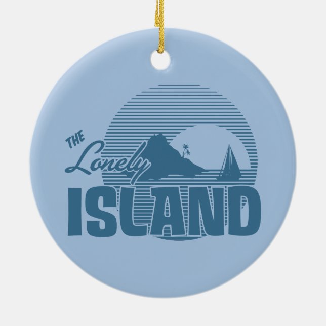 Dookie Island - Blue Ceramic Tree Decoration (Back)