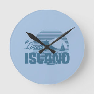 Dookie Island - Blue Round Clock