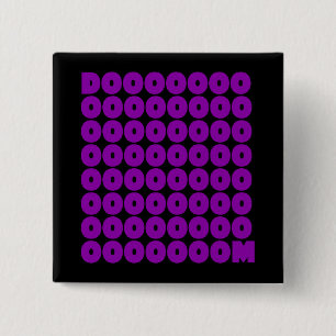 Doom in Purple 15 Cm Square Badge