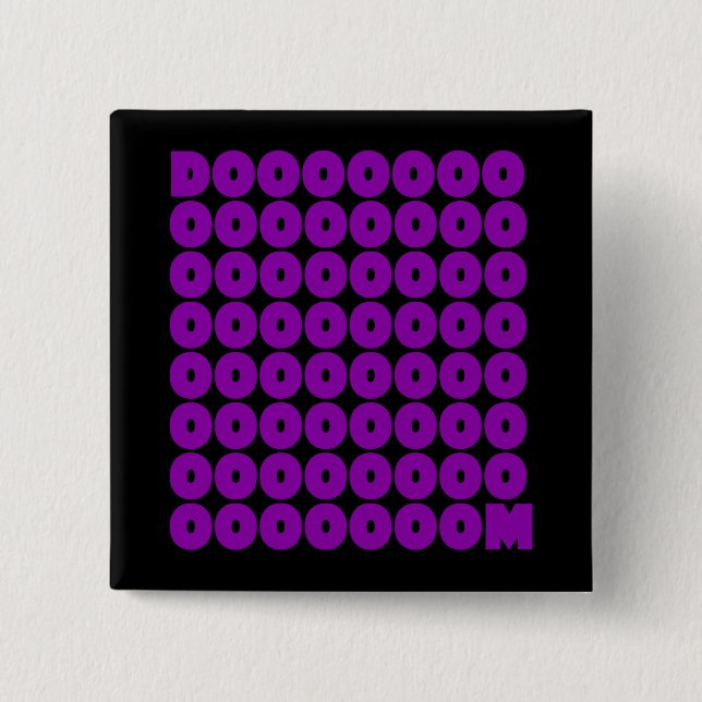 Doom in Purple 15 Cm Square Badge (Front)