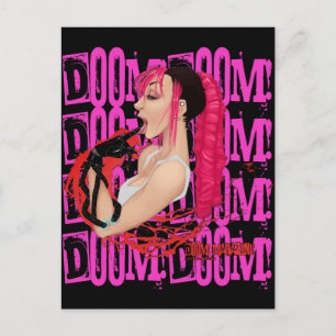 DOOM! Magazine "Z" Pink Postacard Postcard