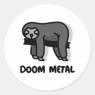 Doom Metal Sloth Sloth Sticker