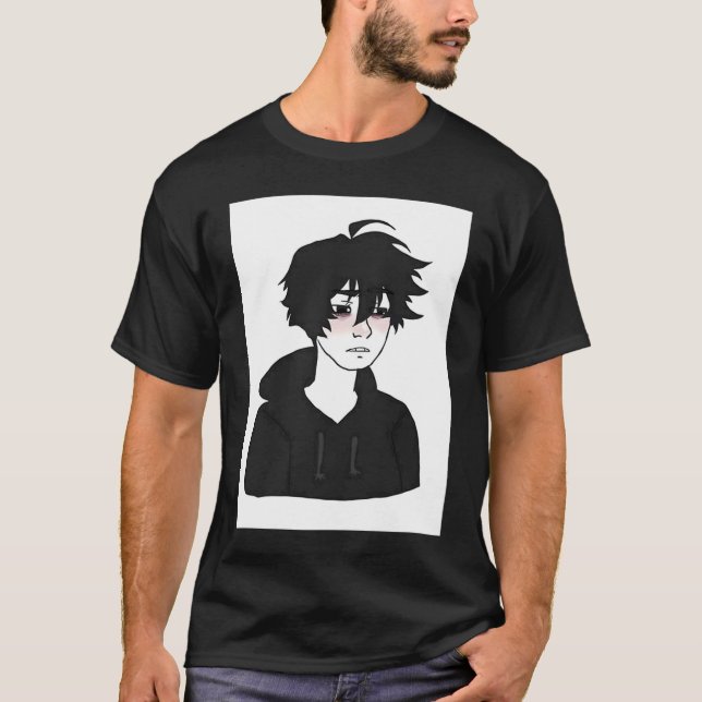 Doomer Guy E Boy Feels Wojak Meme T-Shirt (Front)