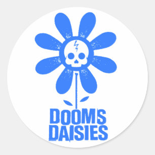 Dooms Daisies Classic Round Sticker