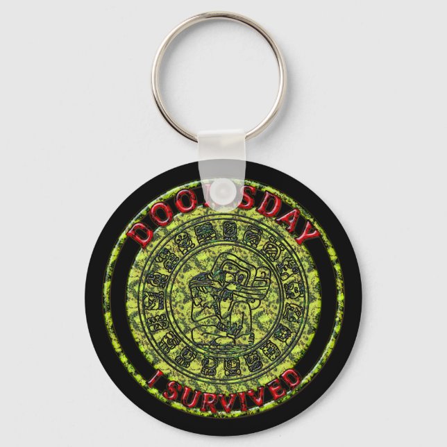 Doomsday - I survived | Maya Prophecy Key Ring (Front)