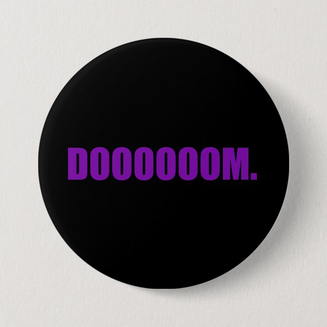 DOOOOOOM. Button in Purple (Front)