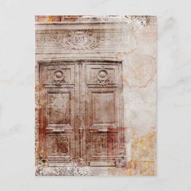 door abstract postcard (Front)
