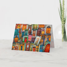 Door Art Blank All Occasion Travel Colourful 5x7