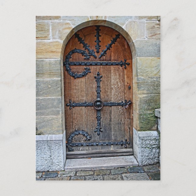 Door at Neuschwanstein Castle Postcard (Front)