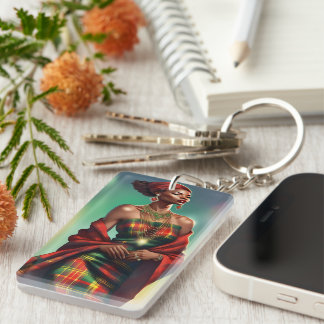 DOOR CLES MADRAS KEY RING