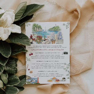 Door County Bachelorette Weekend Itinerary  Invitation