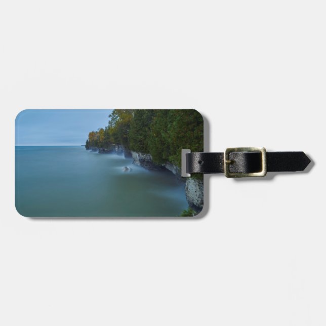 Door County Cave Point Cliffs Luggage Tag (Front Horizontal)