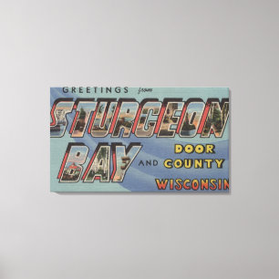 Door County - Large Letter Scenes Canvas Print