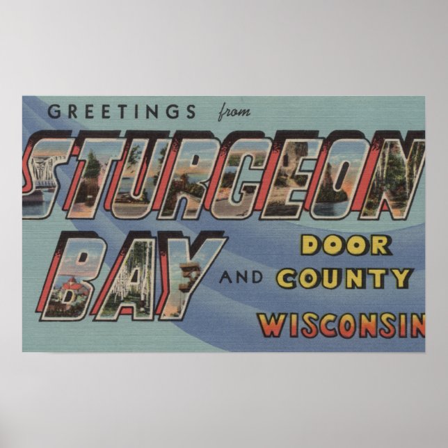 Door County - Large Letter Scenes Poster (Front)
