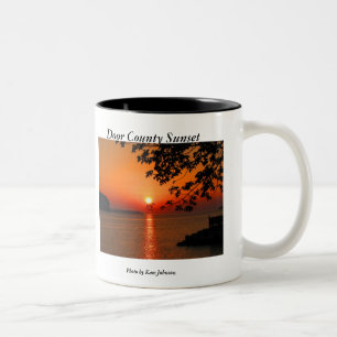 Door County Sunset Two-Tone Coffee Mug