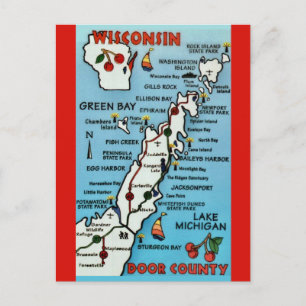 Door County WI Postcard