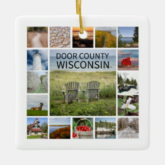 Door County Wisconsin  Ceramic Ornament