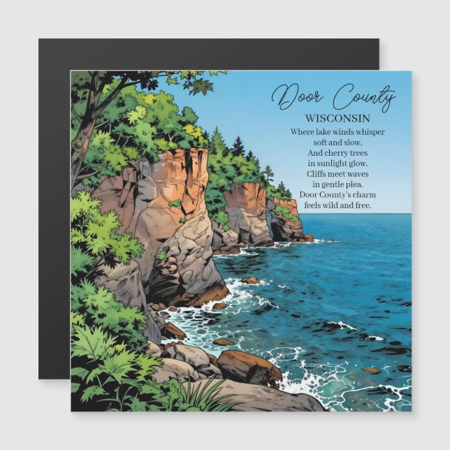 Door County, Wisconsin Illustration and Poem (Front/Back)