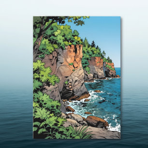 Door County, Wisconsin Illustration and Poem Card