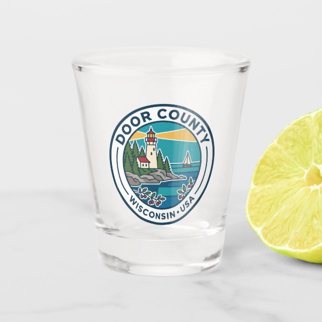 Door County Wisconsin Shot Glass (Front)