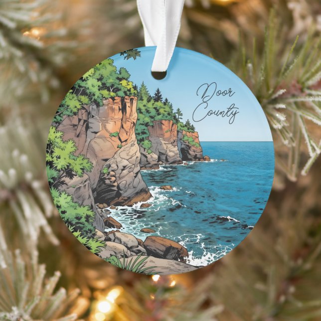 Door County, Wisconsin Travel Souvenir Keepsake Ornament (Tree)