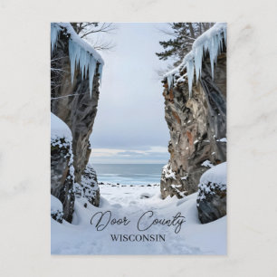 Door County, Wisconsin   Winter Scene Postcard