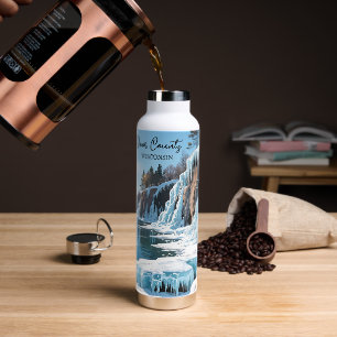 Door County  Wisconsin Winter  Water Bottle