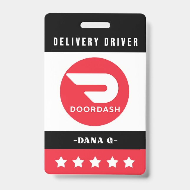 Door Dash Badge ID Badge (Front)