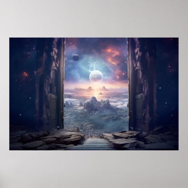 Door Gate Otherworldly Dimension Fantastic Art Poster (Front)