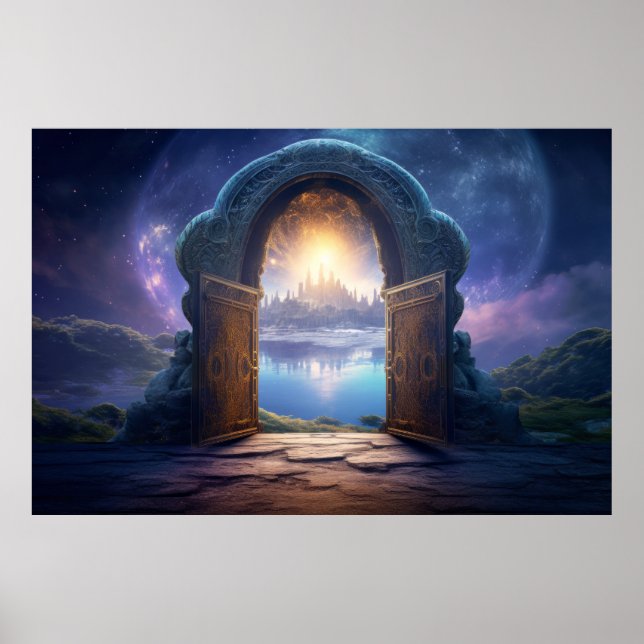 Door Gate Otherworldly Dimension Fantastic Art Poster (Front)
