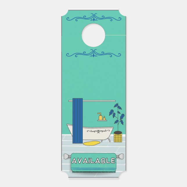 Door Hanger: Bathroom "Available" and "In Use" Hanger (Back)