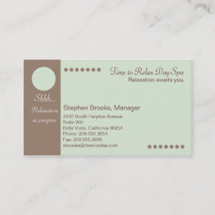 Door Hanger Day Spa Business Card