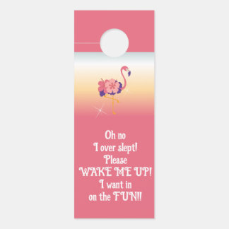 Door Hanger Flamingo Sunset Do Not Disturb