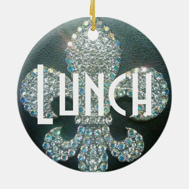 Door Hanger "Meeting/Lunch" Ceramic Tree Decoration (Back)