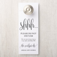 Door Hanger Wedding Do Not Disturb Sign LCC
