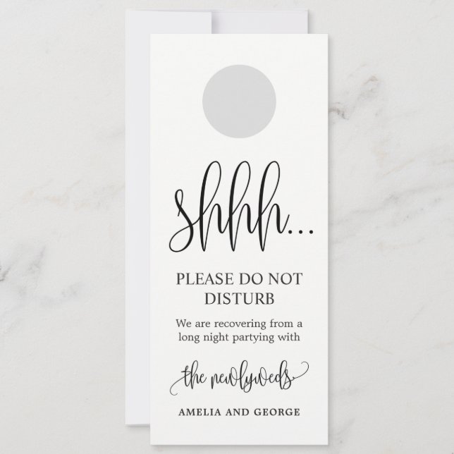 Door Hanger Wedding Do Not Disturb Sign LCC (Front)