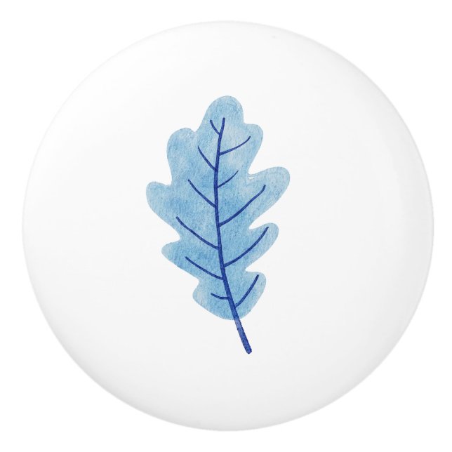 Door Knob Blue Leaf (Front)