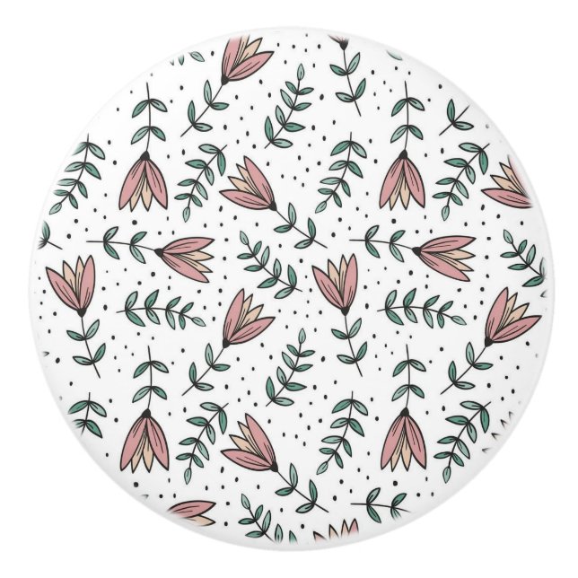 Door Knob Floral  (Front)